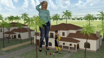 Картинка 3д+графика фантазия+ fantasy девушка фон взгляд