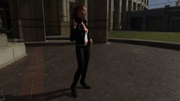 Картинка 3д+графика люди+ people девушка взгляд фон