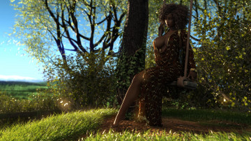 Картинка 3д+графика люди+ people фон взгляд девушка