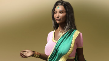 Картинка 3д+графика люди+ people фон взгляд девушка