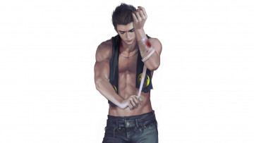 Картинка аниме sengoku+basara sengoku basara милаха бинт рана красавчик парень кровь