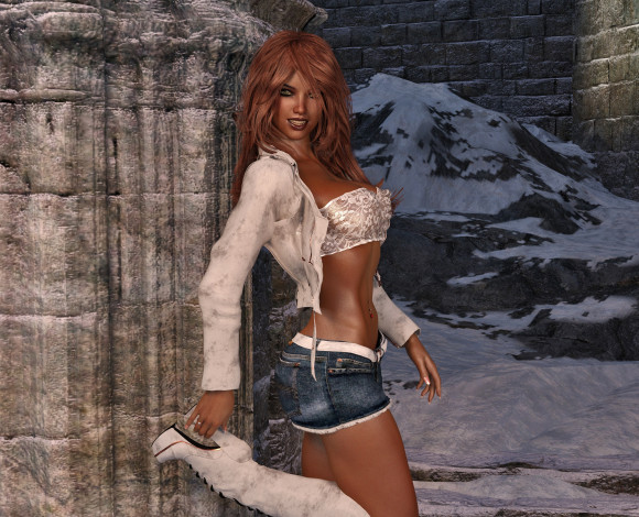 Обои картинки фото 3д графика, люди , people, фон, взгляд, девушка