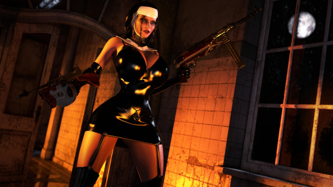 Обои картинки фото 3д графика, фантазия , fantasy, фон, взгляд, девушка