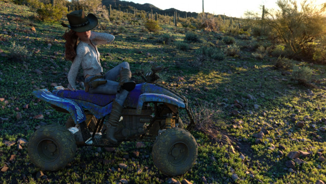 Обои картинки фото 3д графика, люди-авто, мото , people- car ,  moto, девушка, взгляд, фон