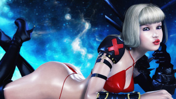 Картинка 3д+графика фантазия+ fantasy девушка фон взгляд униформа