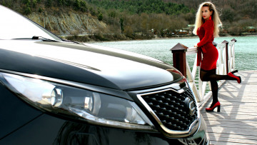 Картинка автомобили -авто+с+девушками kia sportage