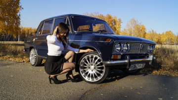 Картинка автомобили -авто+с+девушками lada 2106