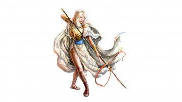 Картинка рисованное люди девушка фон платье копье