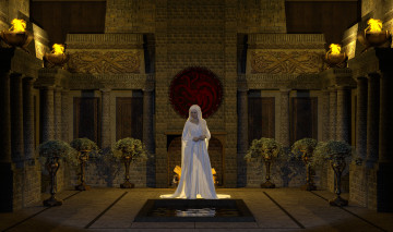 Картинка 3д+графика фантазия+ fantasy девушка фон взгляд платье