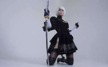 Картинка девушки -+креатив +косплей 2в андроид девушка оружие алиса шульц