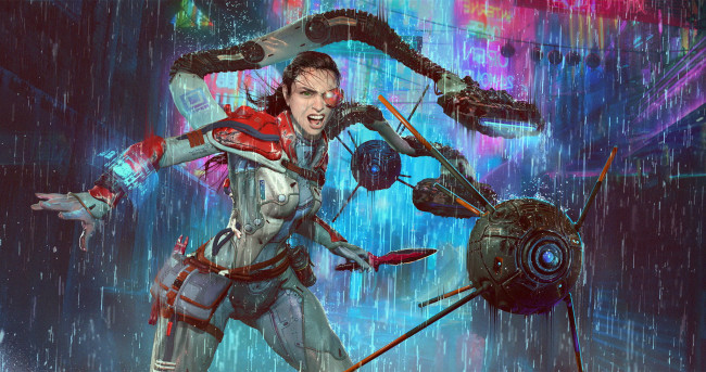 Обои картинки фото фэнтези, девушки, девушка, фон, униформа