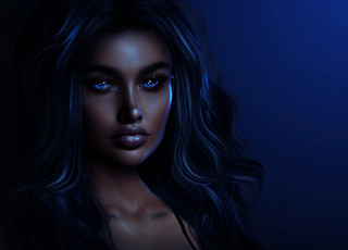 Картинка 3д+графика портрет+ portraits девушка красивая супер секси няша нежная классная модница лапочка мадам