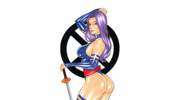 Картинка рисованное elberty+oliveira девушка фон взгляд купальник катана