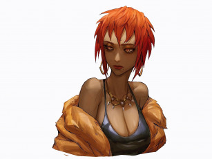 Картинка аниме unknown +другое+ девушка ожерелье шуба