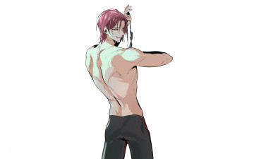 обоя аниме, free, парень, очки, спина