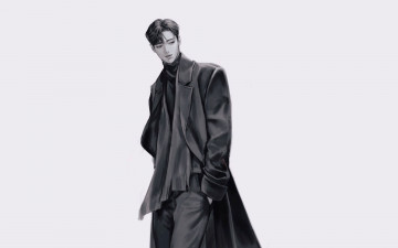 Картинка аниме unknown +другое+ парень пальто шарф