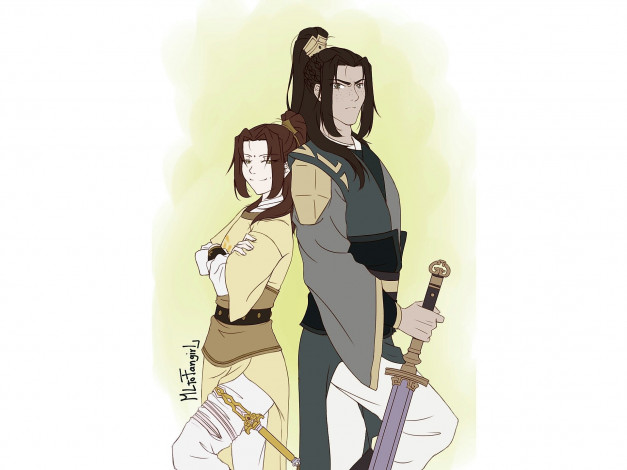 Обои картинки фото аниме, mo dao zu shi, не, минцзюе, цзинь, гуанъяо