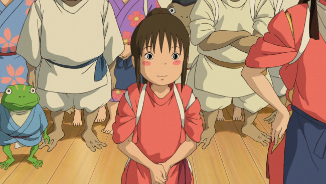 Обои картинки фото аниме, spirited away, девочка, существа