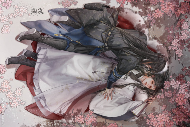 Обои картинки фото аниме, the husky and his white cat shizun, парни