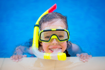 Картинка разное дети лицо бассейн маска трубка