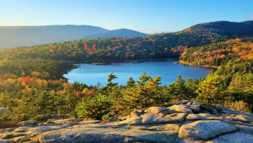 Картинка the+bowl acadia+national+park maine природа реки озера the bowl acadia national park