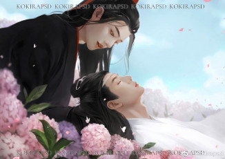 Картинка рисованное кино +мультфильмы вэй усянь лань ванцзи цветы