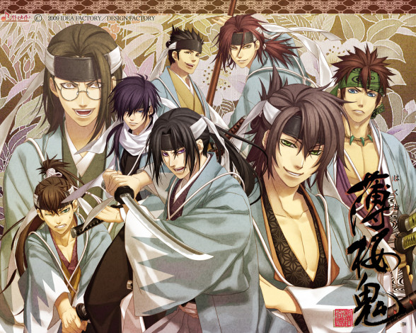 Обои картинки фото аниме, hakuoki
