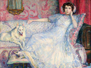 Картинка тео ван риссельберг женщина белом рисованные theo van rysselberghe