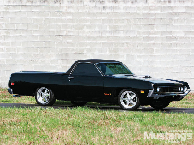 Обои картинки фото 1971, ford, ranchero, автомобили, custom, pick, up