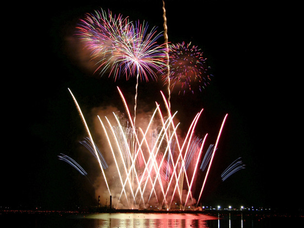 Обои картинки фото разное, салюты, фейерверки