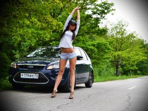 Картинка автомобили авто девушками швартовка вода