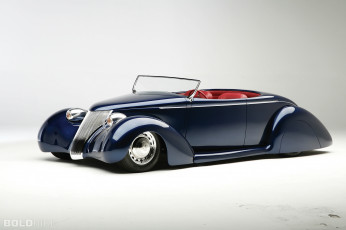 Картинка автомобили custom classic car клены осень красное ford