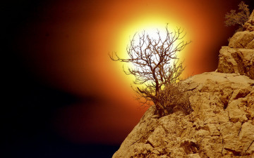 Картинка природа восходы закаты солнце гора небо