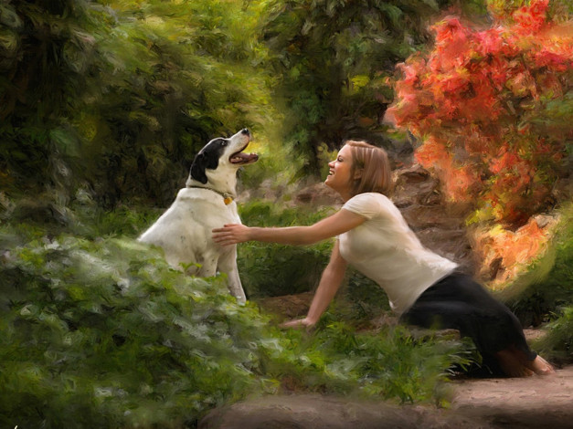 Обои картинки фото рисованные, richard, ramsey, каталина, оталваро, catalina, otalvaro, модель, 1920х1440