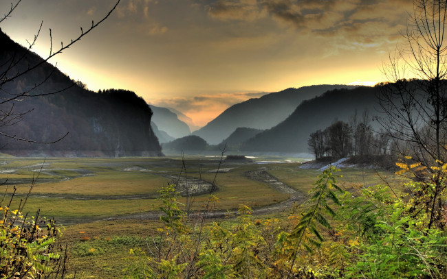 Обои картинки фото природа, горы, долина, пейзаж