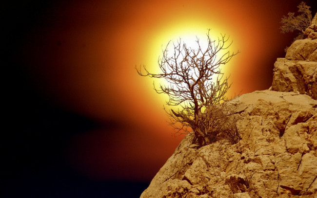 Обои картинки фото природа, восходы, закаты, солнце, гора, небо