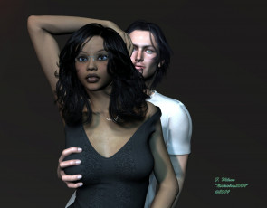 Картинка 3д графика people люди мужчина девушка