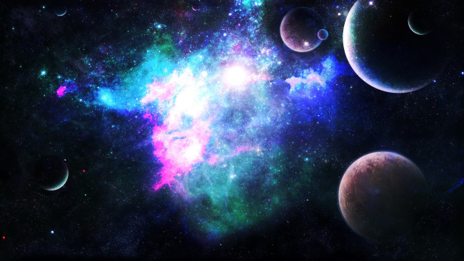 Обои картинки фото космос, арт, планеты