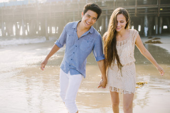 Картинка разное мужчина+женщина пляж пара девушка парень