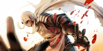 Картинка аниме -angels+&+demons капюшон арт otani gloria парень кровь