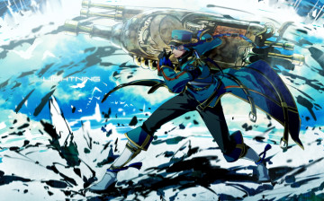 Картинка аниме -weapon +blood+&+technology фуражка птицы военный gloria otani арт парень оружие