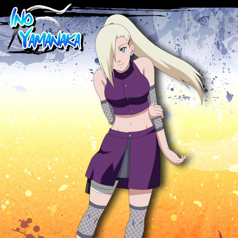 Обои картинки фото аниме, naruto, ино, юбка, топ, блондинка, девушка, персонаж
