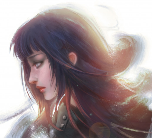 Обои картинки фото аниме, naruto, hinata, hyuuga, хината, хьюга, брюнетка, профиль, девушка, kunoichi, арт