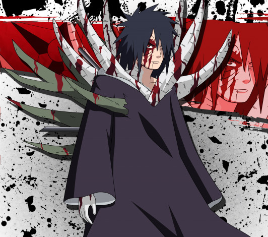 Обои картинки фото аниме, naruto, персонаж, взгляд, накидка, зетцу, парень, манга, обито, учиха
