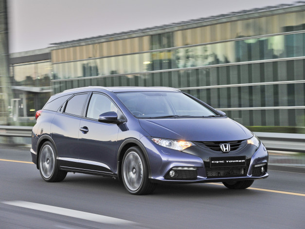 Обои картинки фото автомобили, honda, 2014г, za-spec, tourer, civic