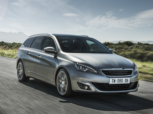 Обои картинки фото автомобили, peugeot, hybrid4, 3008, серый, 2013