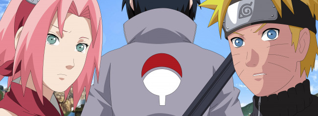 Обои картинки фото аниме, naruto, персонажи, парни, девушка, сакура, харуно, саске, учиха, узумаки, блондин, наруто, шиппуден, розововолосая, брюнет