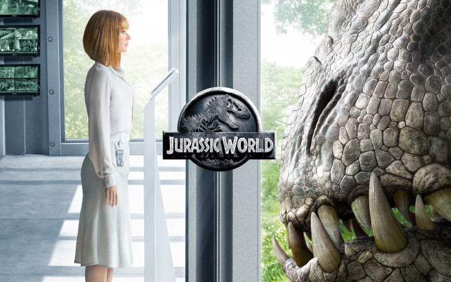 Обои картинки фото кино фильмы, jurassic world, клыки, динозавр, bryce, dallas, howard, брайс, даллас, ховард, фантастика, jurassic, world, мир, юрского, периода