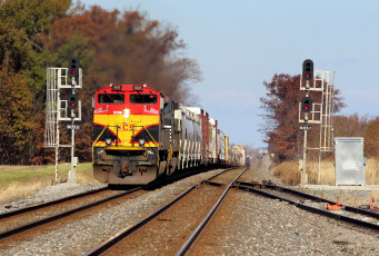 Картинка техника поезда состав локомотив рельсы