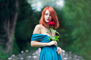 Картинка девушки -unsort+ рыжеволосые+и+другие лицо взгляд